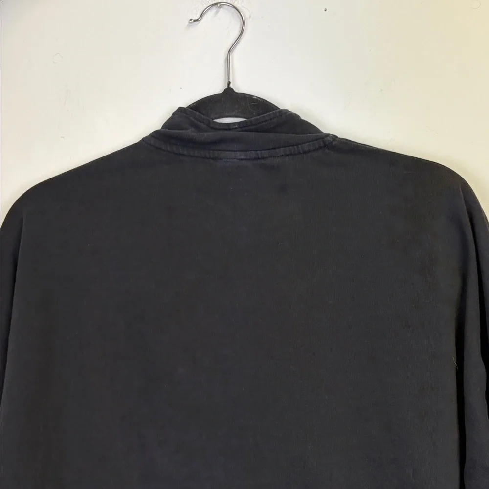 Gymshark black cropped cinch adjustable waist long-sleeve top/Quarter zip/ Sz XL - Picture 7 of 8